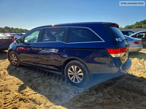 5FNRL5H66GB078928 — 2016 Honda Odyssey, фото 2 с аукциона Copart, Передняя часть