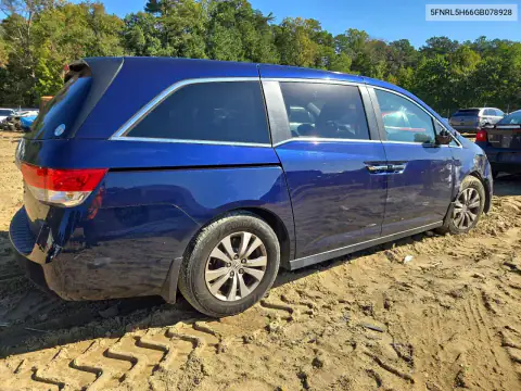 5FNRL5H66GB078928 — 2016 Honda Odyssey, фото 3 с аукциона Copart, Передняя часть