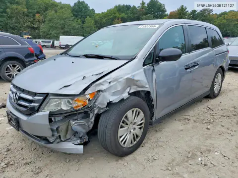 5FNRL5H26GB121127 — 2016 Honda Odyssey, Передняя часть, фото до ремонта