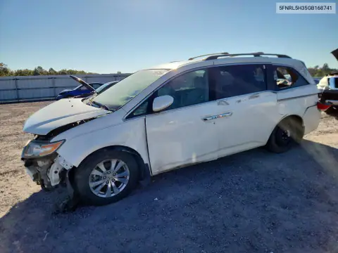 5FNRL5H35GB168741 — 2016 Honda Odyssey, Передняя часть, фото до ремонта