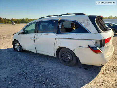 5FNRL5H35GB168741 — 2016 Honda Odyssey, фото 2 с аукциона Copart, Передняя часть