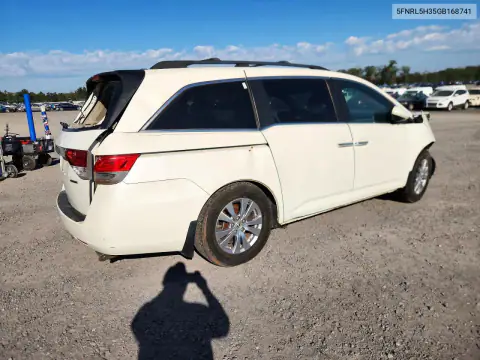5FNRL5H35GB168741 — 2016 Honda Odyssey, фото 3 с аукциона Copart, Передняя часть