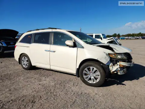 5FNRL5H35GB168741 — 2016 Honda Odyssey, фото 4 с аукциона Copart, Передняя часть