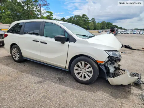 2019 Honda Odyssey Lx VIN 5FNRL6H26KB034309 фото 4