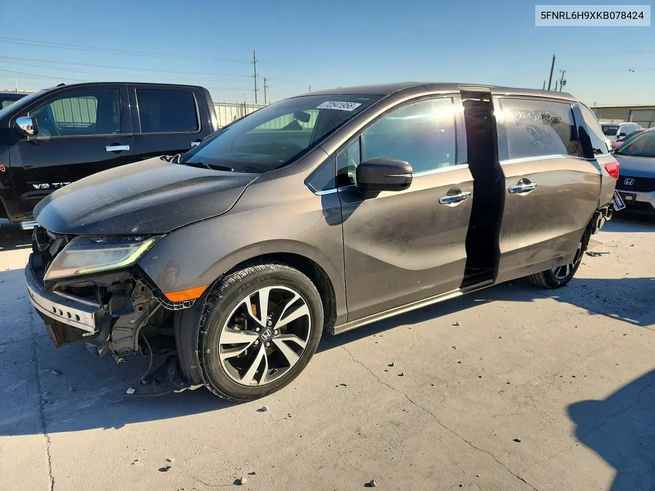 2019 Honda Odyssey Elite VIN 5FNRL6H9XKB078424 фото 1
