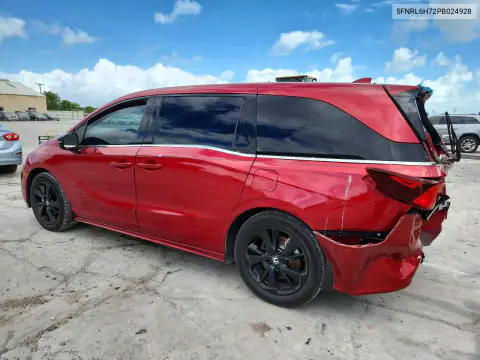 5FNRL6H72PB024928 — 2023 Honda Odyssey, фото 2 с аукциона Copart, Задняя часть
