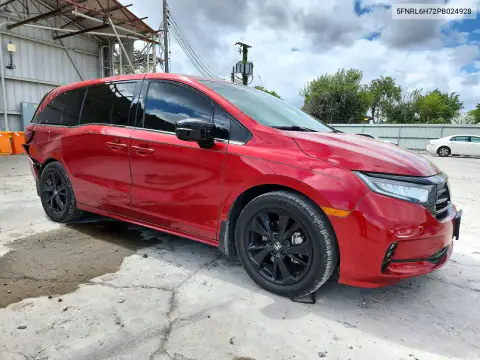 5FNRL6H72PB024928 — 2023 Honda Odyssey, фото 4 с аукциона Copart, Задняя часть