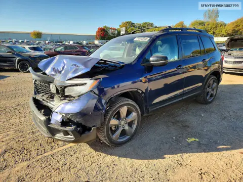 5FNYF8H95KB002799 — 2019 Honda Passport, Передняя часть, фото до ремонта