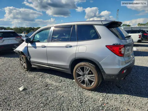 5FNYF8H50MB017274 — 2021 Honda Passport, фото 2 с аукциона Copart, Передняя часть