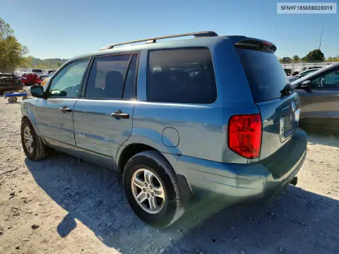 5FNYF18565B028319 — 2005 Honda Pilot, фото 2 с аукциона Copart, Передняя часть