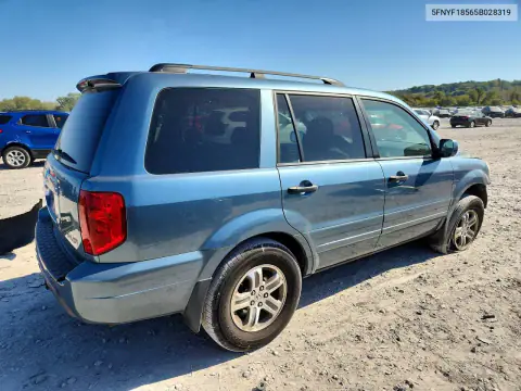 5FNYF18565B028319 — 2005 Honda Pilot, фото 3 с аукциона Copart, Передняя часть