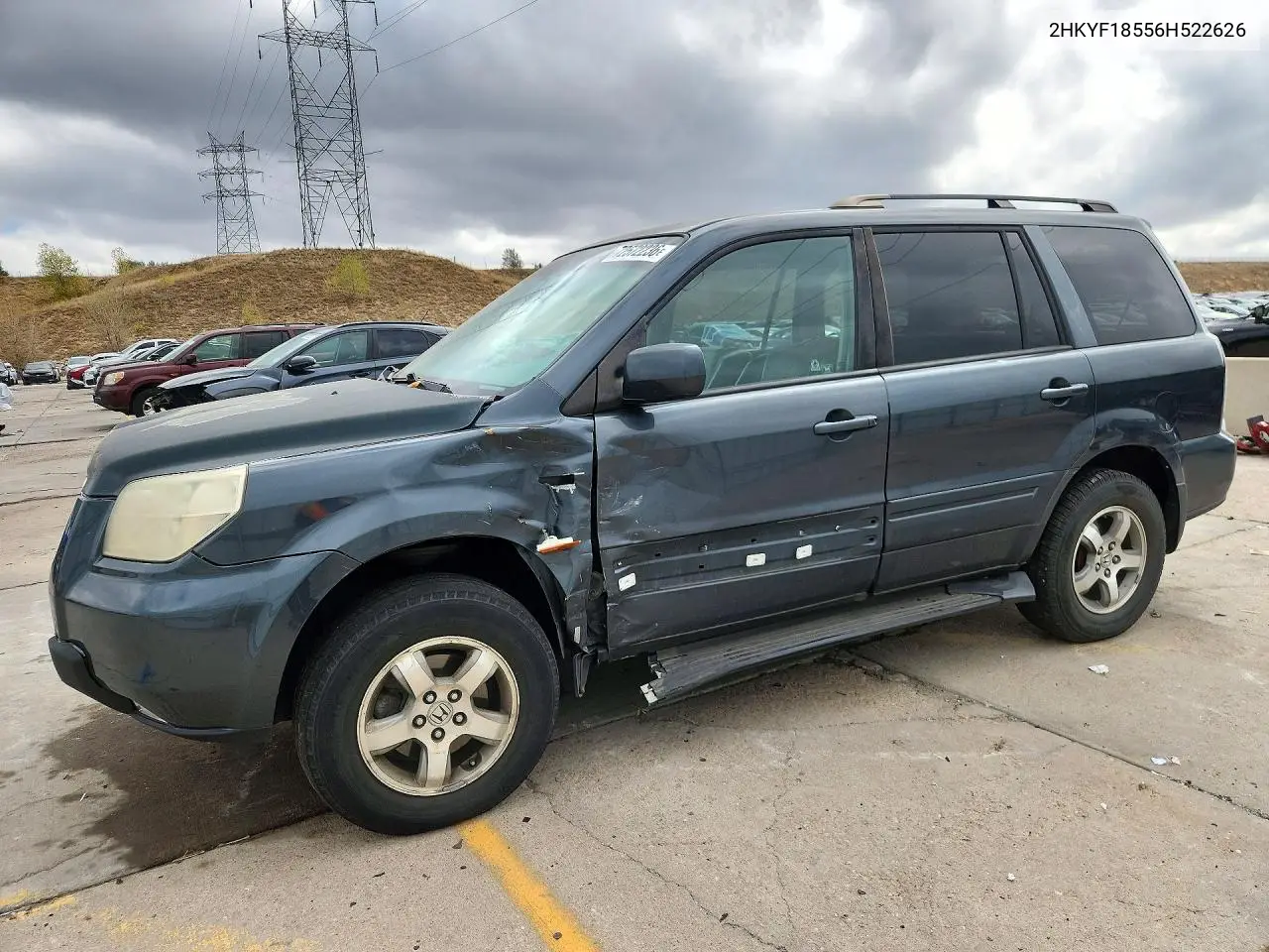 2HKYF18556H522626 Honda Pilot 2006 — повреждение Сторона, фото до ремонта