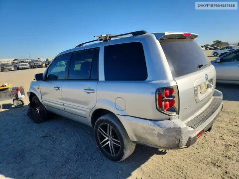 2HKYF18796H547448 — 2006 Honda Pilot, фото 2 с аукциона Copart, Передняя часть