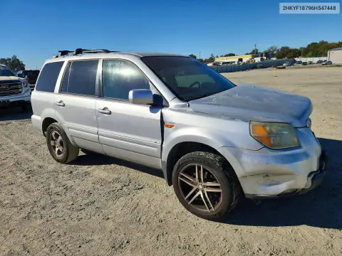 2HKYF18796H547448 — 2006 Honda Pilot, фото 4 с аукциона Copart, Передняя часть