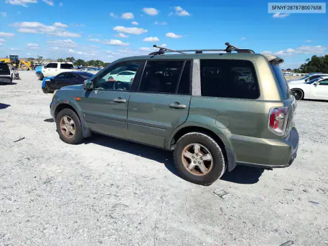 5FNYF28787B007658 — 2007 Honda Pilot, фото 2 с аукциона Copart 16.10.2026, Задняя часть