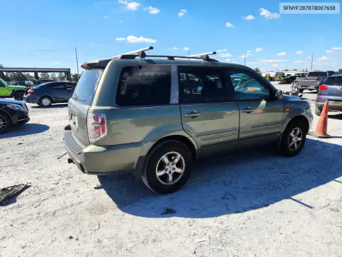 5FNYF28787B007658 — 2007 Honda Pilot, фото 3 с аукциона Copart 16.10.2026, Задняя часть