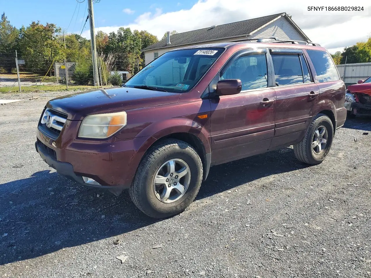 2008 Honda Pilot VIN 5FNYF18668B029824 фото 1