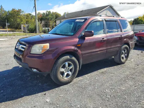 5FNYF18668B029824 — 2008 Honda Pilot, Передняя часть, фото до ремонта