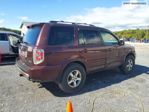 2008 Honda Pilot VIN 5FNYF18668B029824 фото 3