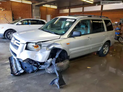 5FNYF28698B015907 — 2008 Honda Pilot, Передняя часть, фото до ремонта