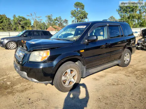 5FNYF18748B029233 — 2008 Honda Pilot, Передняя часть, фото до ремонта