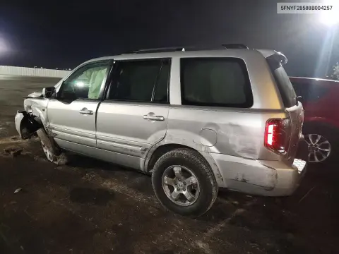 2008 Honda Pilot Exl VIN 5FNYF28588B004257 фото 2