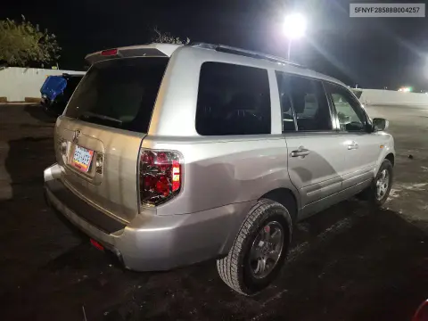 2008 Honda Pilot Exl VIN 5FNYF28588B004257 фото 3