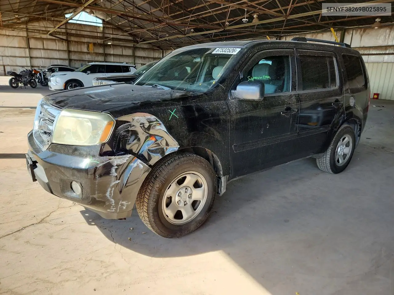 2009 Honda Pilot Lx VIN 5FNYF38269B025895 фото 1