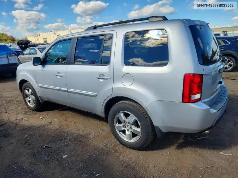 2009 Honda Pilot Exl VIN 5FNYF48589B033562 фото 2