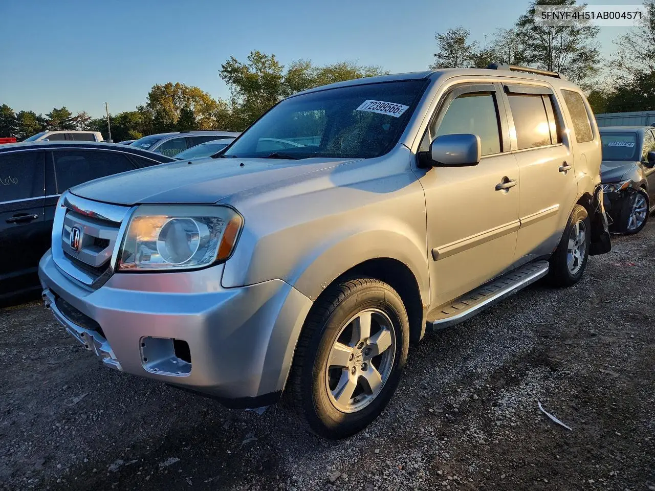 2010 Honda Pilot Exl VIN 5FNYF4H51AB004571 фото 1