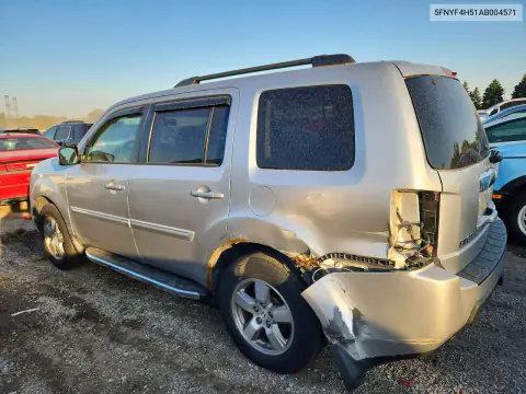 2010 Honda Pilot Exl VIN 5FNYF4H51AB004571 фото 2