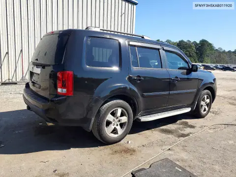 5FNYF3H5XAB011920 — 2010 Honda Pilot, фото 3 с аукциона Copart, Передняя часть
