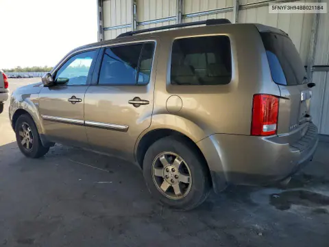 2011 Honda Pilot Touring VIN 5FNYF3H94BB021184 фото 2