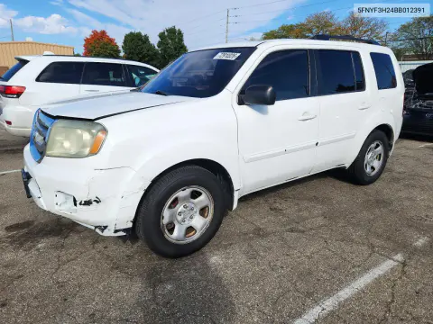 5FNYF3H24BB012391 — 2011 Honda Pilot, Передняя часть, фото до ремонта