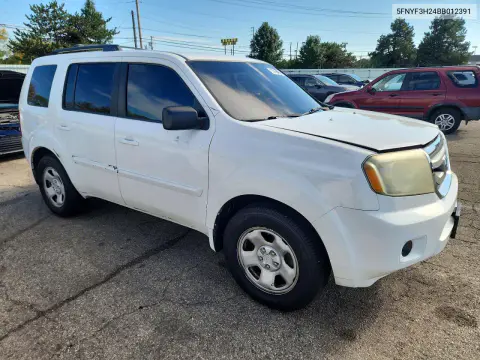 2011 Honda Pilot Lx VIN 5FNYF3H24BB012391 фото 4