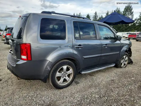 2012 Honda Pilot Exl VIN 5FNYF4H62CB053645 фото 3