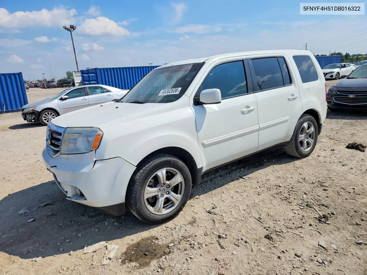 2013 Honda Pilot Exl VIN 5FNYF4H51DB016322 фото 1