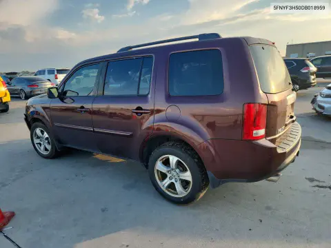 2013 Honda Pilot Exl VIN 5FNYF3H50DB018959 фото 2