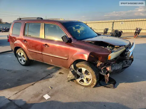 2013 Honda Pilot Exl VIN 5FNYF3H50DB018959 фото 4