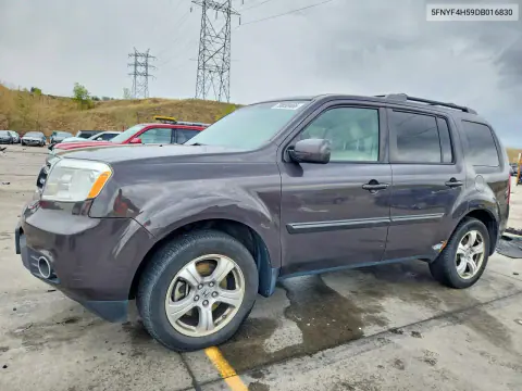 5FNYF4H59DB016830 — 2013 Honda Pilot, Задняя часть, фото до ремонта