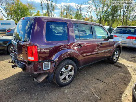 2014 Honda Pilot Exl VIN 5FNYF4H58EB039422 фото 3