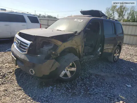 5FNYF3H9XFB007487 — 2015 Honda Pilot, Передняя часть, фото до ремонта