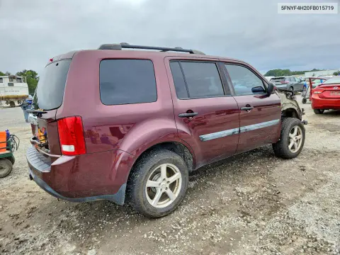2015 Honda Pilot Lx VIN 5FNYF4H20FB015719 фото 3