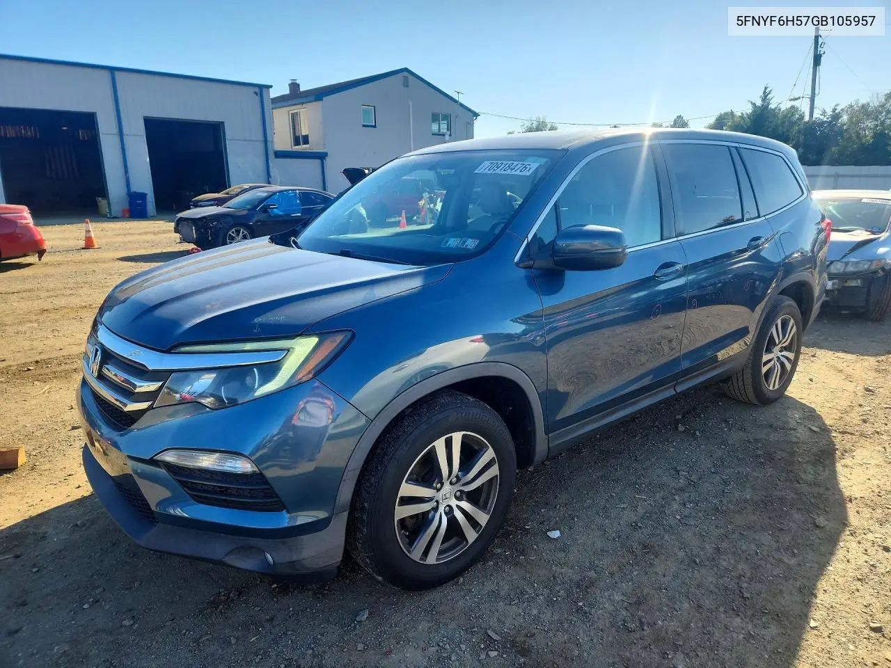 2016 Honda Pilot Exl VIN 5FNYF6H57GB105957 фото 1