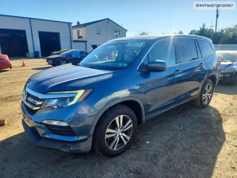 5FNYF6H57GB105957 — 2016 Honda Pilot, Верхняя часть / Крыша, фото до ремонта