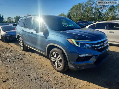 2016 Honda Pilot Exl VIN 5FNYF6H57GB105957 фото 4