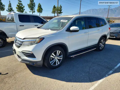 5FNYF5H87GB036157 — 2016 Honda Pilot, Сторона, фото до ремонта