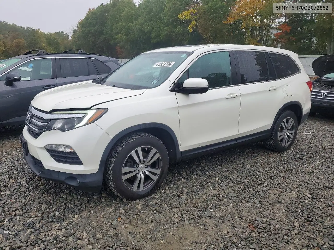 2016 Honda Pilot Exln VIN 5FNYF6H70GB072852 фото 1