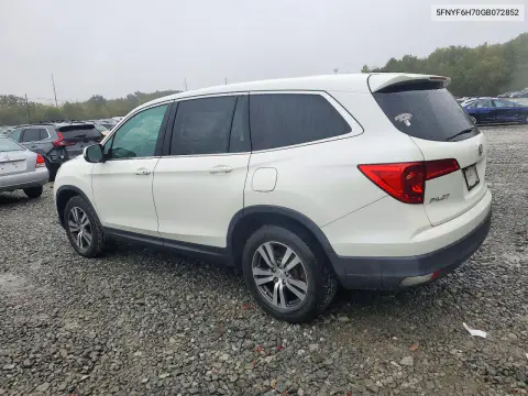 2016 Honda Pilot Exln VIN 5FNYF6H70GB072852 фото 2