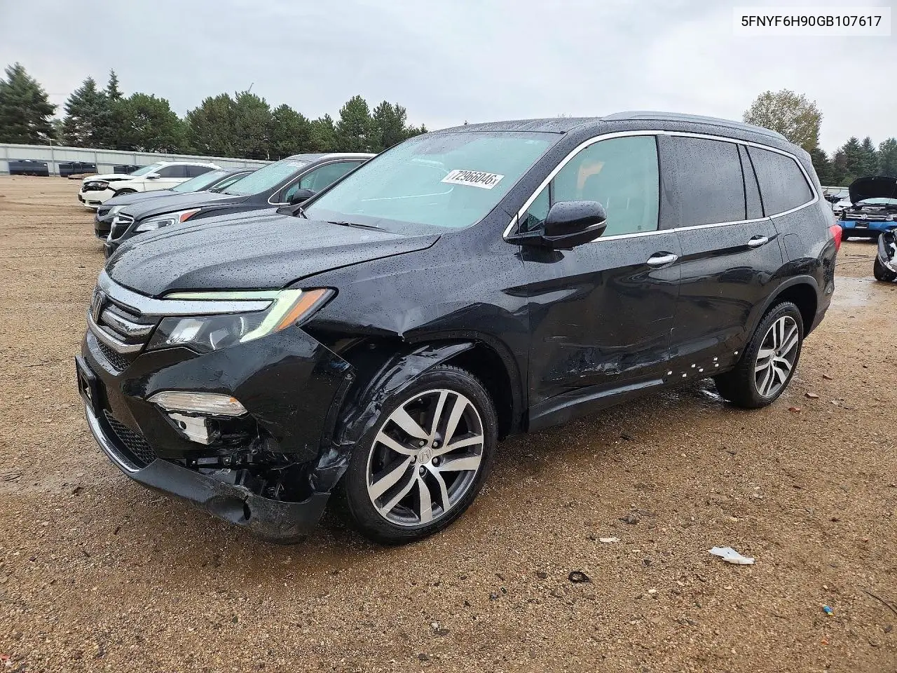 5FNYF6H90GB107617 Honda Pilot 2016 — повреждение Сторона, фото до ремонта